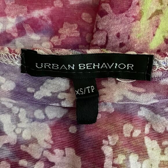 Urban Behavior Tie Dye Sheer Tank Braided Neckline Size Extra Small - Picture 9 of 11